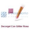 Decorgel con glitter colore rosa