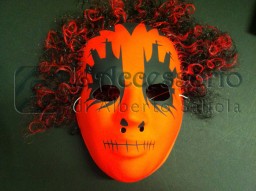 Maschera plastica  Zucca con capelli