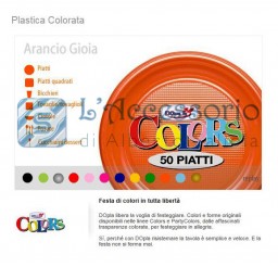 Per la tavola: Piatti plastica arancione
