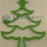 Addobbi: Pino glitter verde cm 50 da appendere