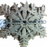Addobbi: Fiocco di neve  glitterato argento