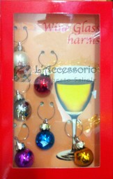 Per la tavola: Anello segnabicchiere con pallina di Natale