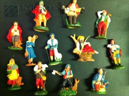 Presepe: Pastori semplici cm10  12 pz