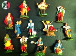Presepe: Pastori semplici cm.10 12 pz