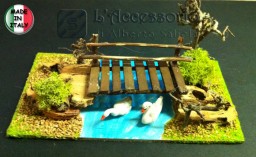 Presepe: Ponticello con papere mis.10×20 cm.