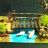Presepe: Ponticello con papere mis.10×20 cm.
