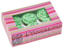 Scatola porta cupcakes 6 posti