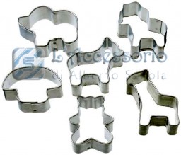 Tagliapasta metallo mini Animali Noè 6pz
