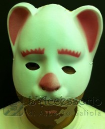 Maschera gomma gatto bianco