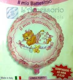 Palloncino in mylar 18 pollici Il mio battesimo rosa