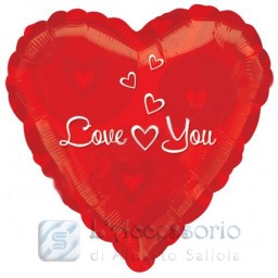 Palloncino in mylar supershape Love You Cuore