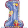 palloncino in mylar super shape 1 compleanno celeste