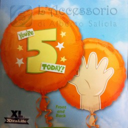 Palloncino mylar 18 pollici 5anni