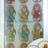 Decorazioni in zucchero gingerbread 12pz