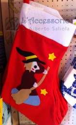 Befana: Calza in panno rosso