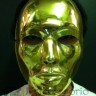Maschera plastica oro