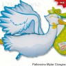 Palloncino in mylar super shape Cicogna celeste